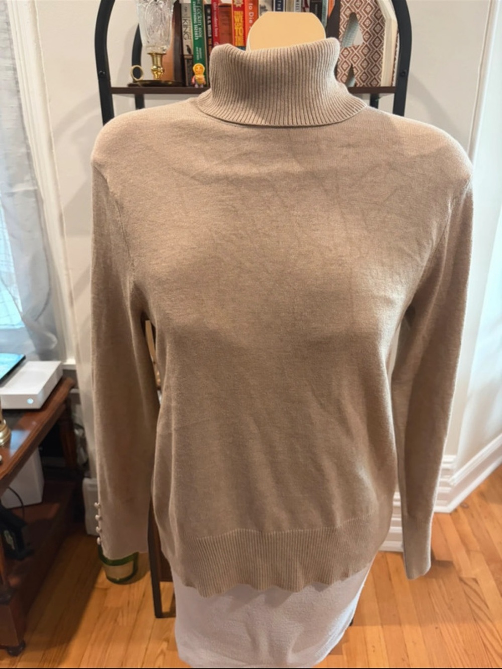 Tan Turtleneck Sweater
